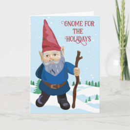 Gnome para o cartão de Natal de Férias