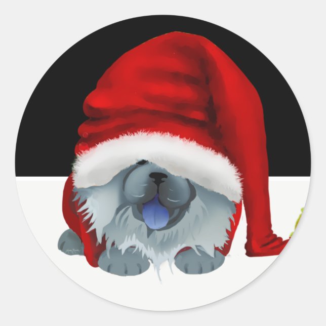 GNOME para o Chowlidays - adesivos azuis chow (Frente)