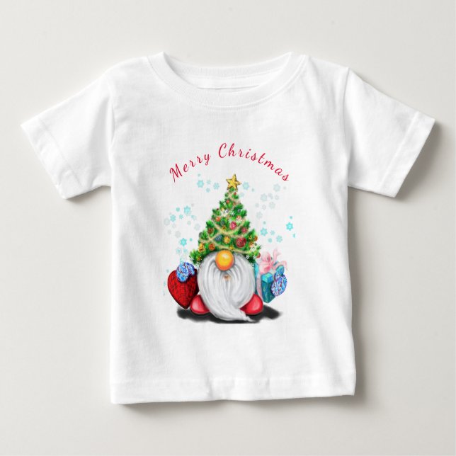 Gnomo Bonito Camiseta de Natal (Frente)
