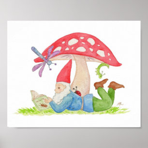 Gnomo com impressão da arte do livro do inseto