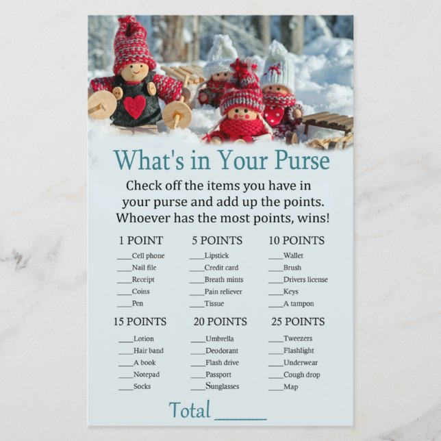 gnomo de natal O que há no seu jogo de bolsa (Frente)