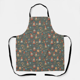 Gnomo Garden All-Over Impressão Apron