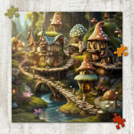 Gnomo Gnomo Mushroom Fairy Quebra-cabeça