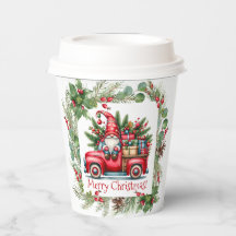 Gnomo no Caminhão Vermelho Cheio de Presentes