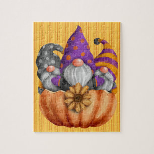 Gnomo Pumpkin Trio Quebra-cabeça