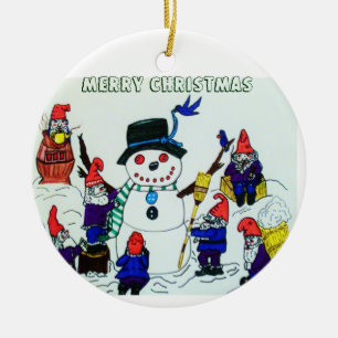GNOMOS BONECO DE NEVE, enfeites de natal