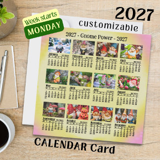 Gnomos Engraçados 2027 Calendário de Fotos Persona