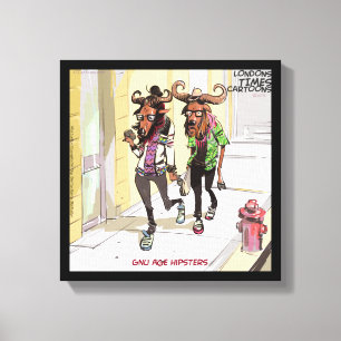 Gnu Age Hipsteres Funny Rick London Canvas Print