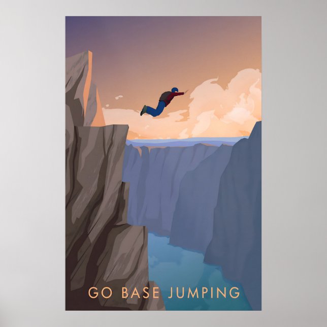 Go Base Jumping Travel Poster (Frente)