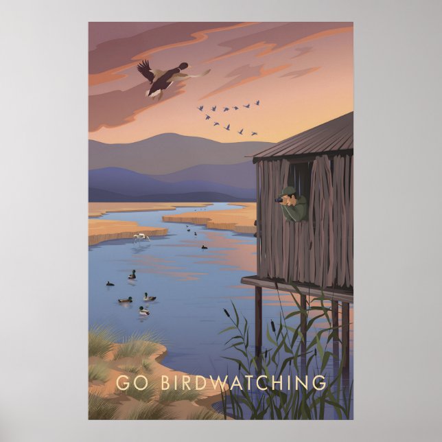 Go Birdwatching Travel Poster (Frente)