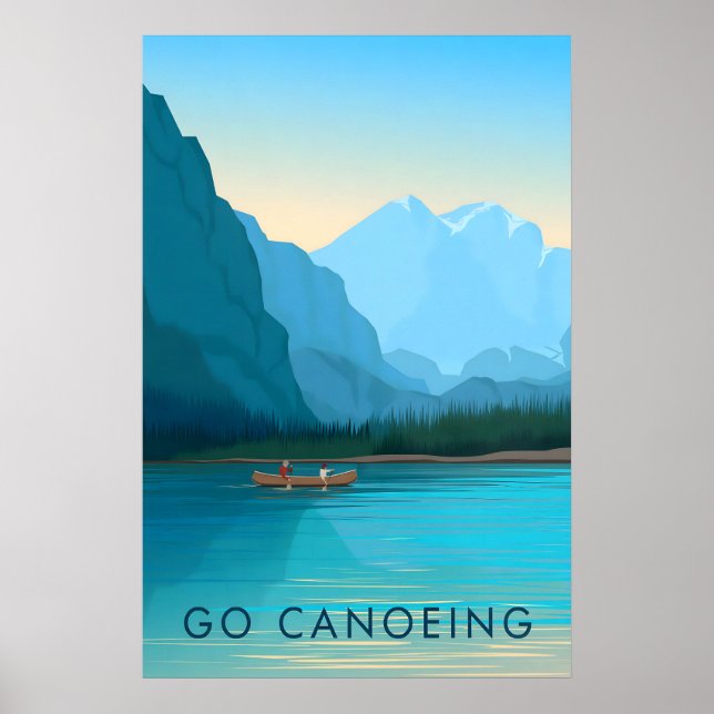 Go Canoeing Travel Poster (Frente)