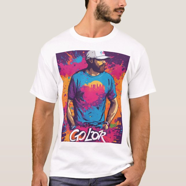 "Go Color" - Design de Camisa T de Abertura Vibran (Frente)