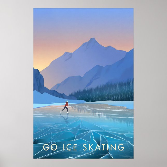 Go Ice Skating Travel Poster (Frente)