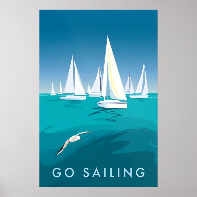 Go Sailing Travel Poster (Frente)