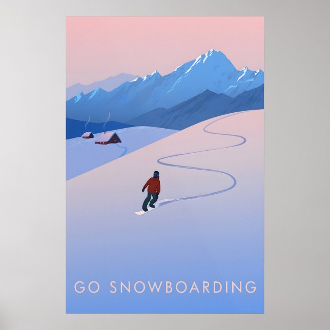 Go Snowboarding Travel Poster (Frente)