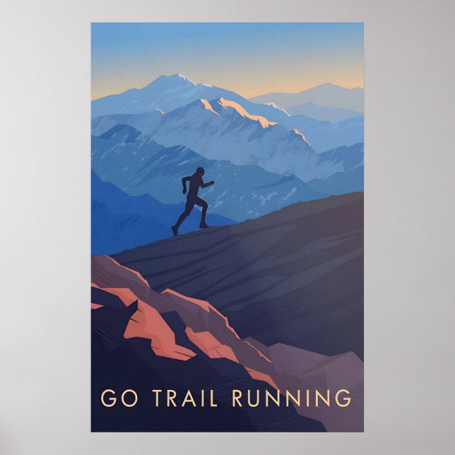 Go Trail Running Travel Poster (Frente)