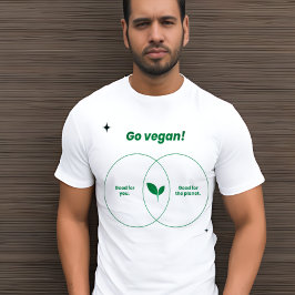 Go Vegan: Faça uma declaração com esta camiseta ve