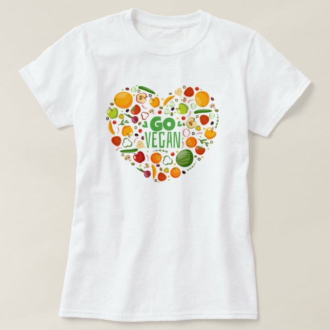 Go Vegan T-Shirt (Frente do Design)