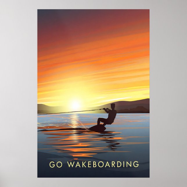 Go Wakeboarding Travel Poster (Frente)