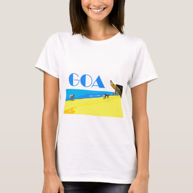 Goa de praia tropical, Índia. Camiseta (Frente)