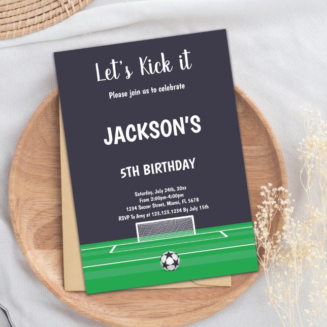 Goal! Convite de aniversário do futebol (Goal Soccer Birthday Invitations)