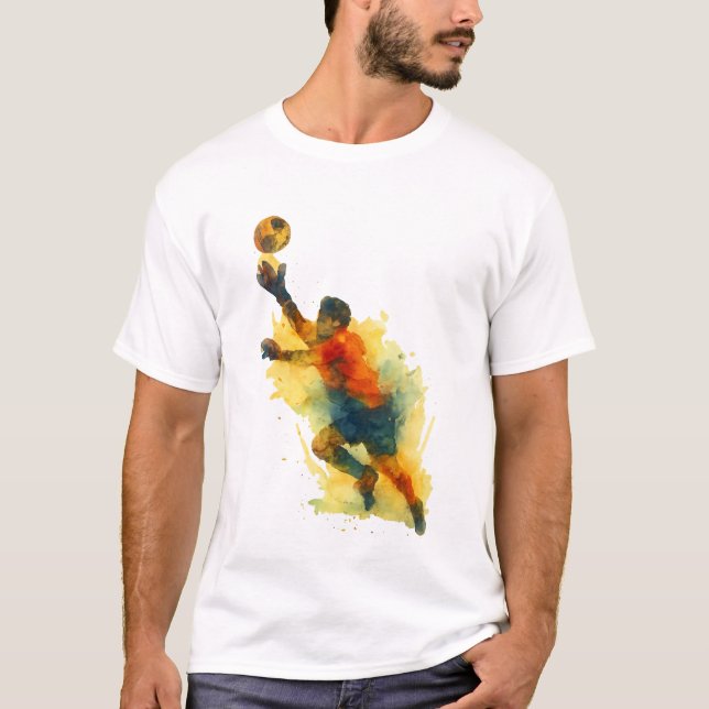 Goalkeeper Dive Tee - Watercolor - Camisa De Futeb (Frente)