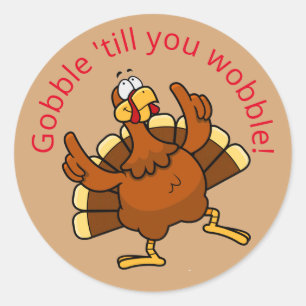 Gobble Até Você Jogar O Adesivo Clássico Redond