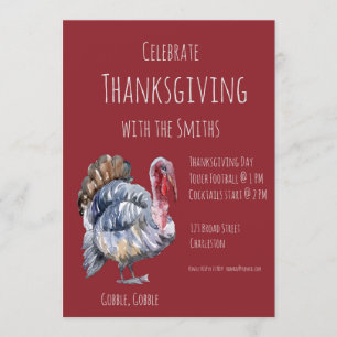 Gobble, Gobble, Convite de festas de Ação de Gra