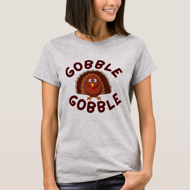 Gobble Gobble Thanksgiving T-Shirt (Frente)