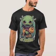 Goblin com a camiseta Jack-o-Lantern Estilo Vintag