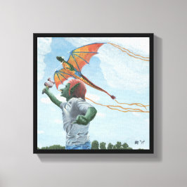 Goblin Dragão Voador Kite Fantasy Art Canvas