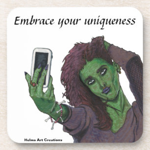 Goblin Girl Cell Phone Selfie Plastic Porta copos