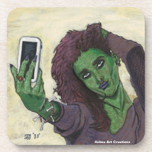 Goblin Girl Cell Phone Selfie Plastic Porta copos