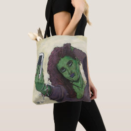 Goblin Girl Cell Selfie Graphic Tote Bag