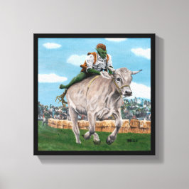 Goblin Rider Ox Racing Fantasy Art Canvas
