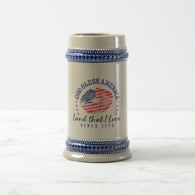 God Bless America - Beer Stein (Centro)