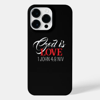 God is Love Black and Red Bible Verse Faith