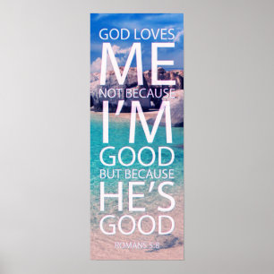 God loves me wall poster