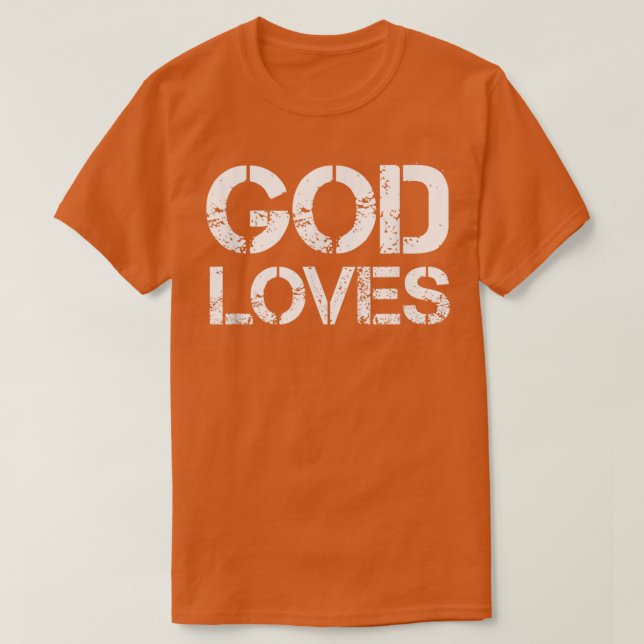 God Loves T-Shirt (Frente do Design)