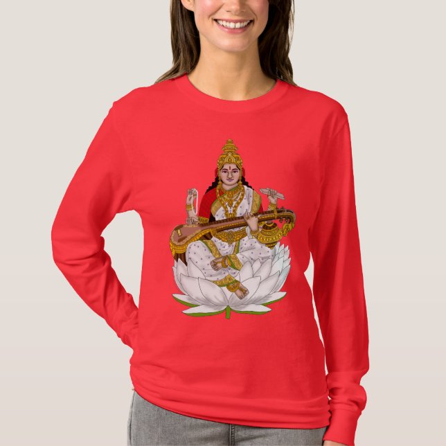 Goddess Saraswati T-Shirts (Frente)