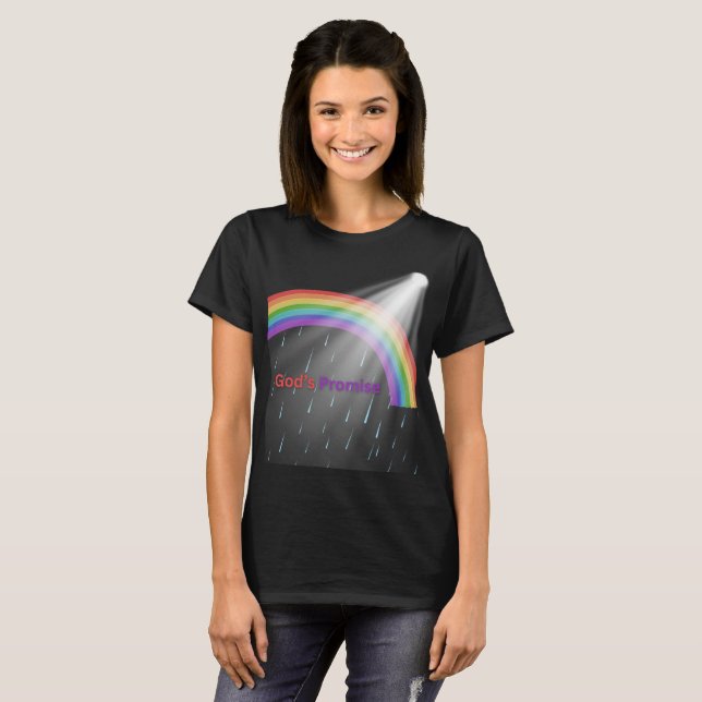 God's Promise Rainbow T-Shirt (Frente Completa)
