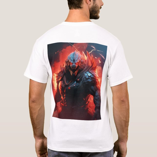 Godzilla Street Fighter Mashup T-Shirt (Verso)