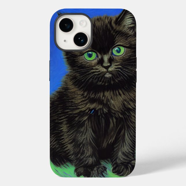 Gogh Style Black Kitten (Verso)