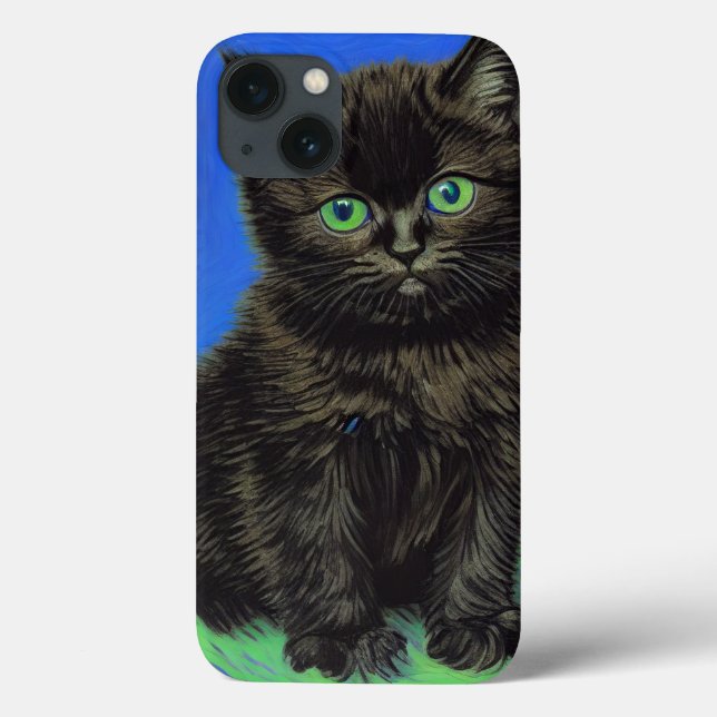 Gogh Style Black Kitten (Verso)