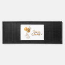 Gold and White Christmas Balls Custom Text