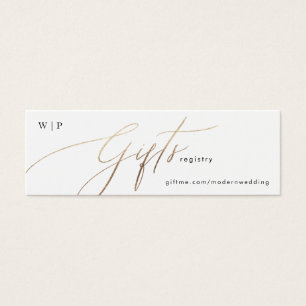 Gold Foil Calliographic Modern Wedn Gift Registry