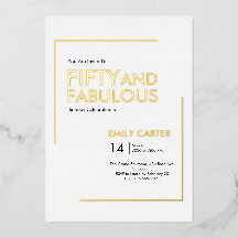 Gold Foil Fifty and Fabulous 50th Birthday Party