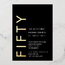 Gold Foil Fifty and Fabulous 50th Birthday Party