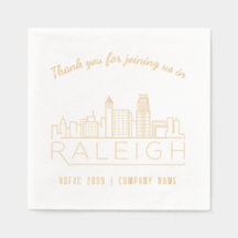 Gold Foil Personalizado Raleigh Evento Corporativo