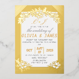 Gold Foil Wedding Invitation Premium Foil